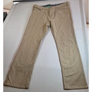 JACHS New York Straight Fit Pants 38x32 Tan 5 Pocket Flex Waistband NWT